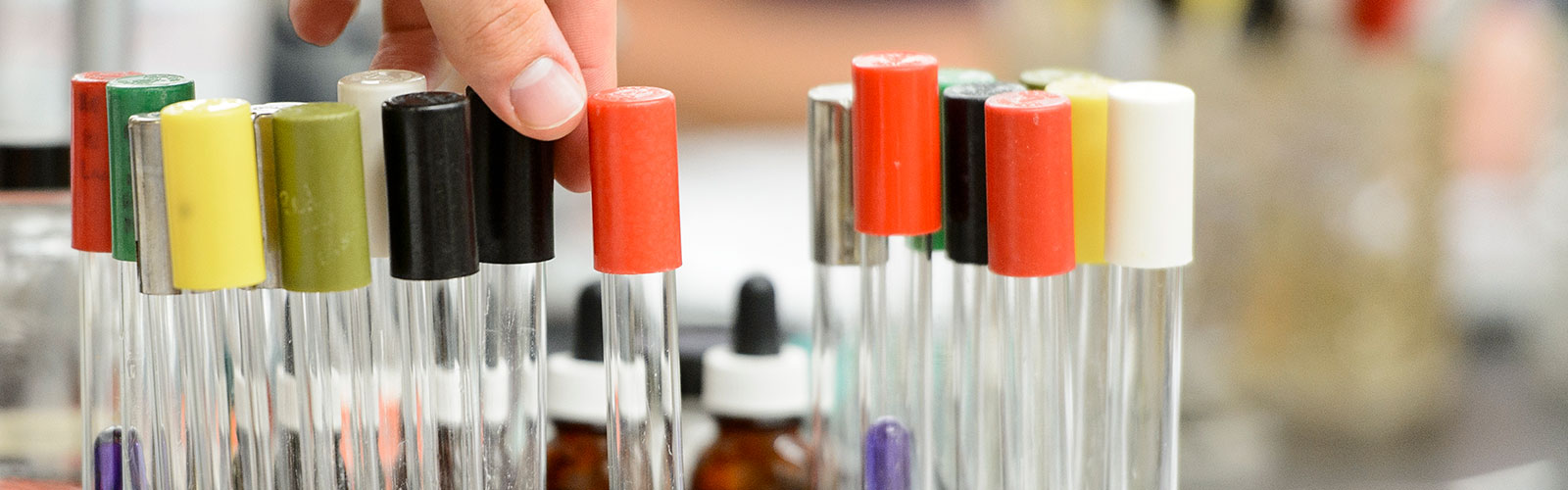 Test tubes in a rack