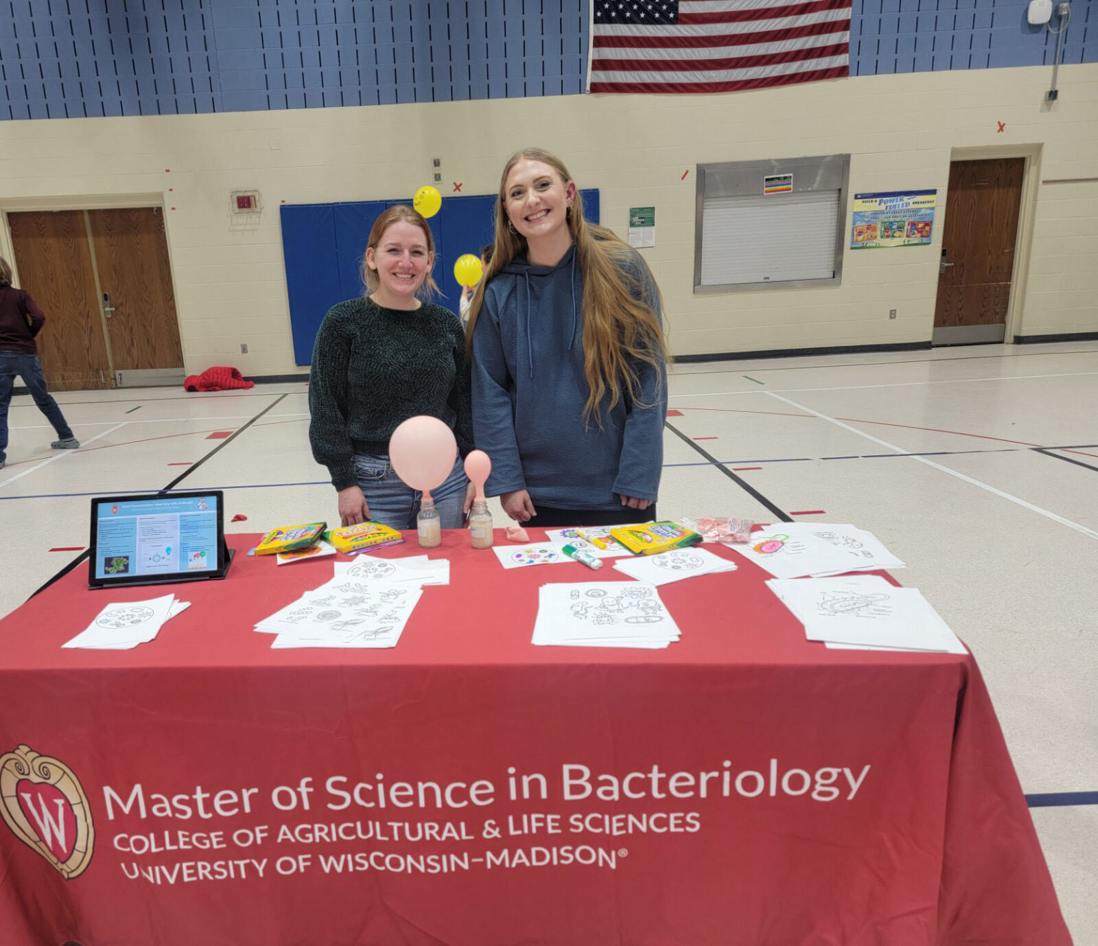 Samantha and Emily at a Science Fair